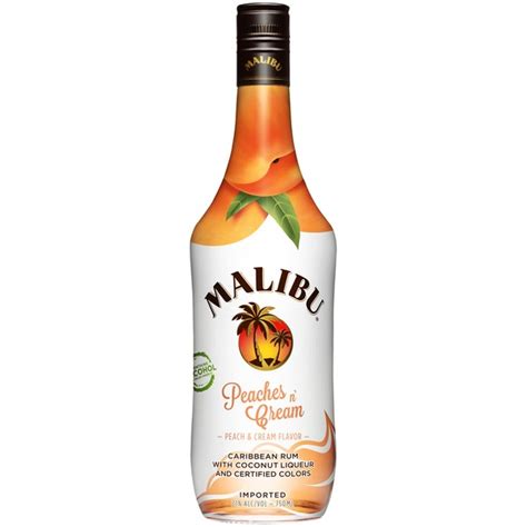 Malibu Peaches N Cream Rum 750 Ml Instacart