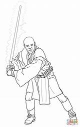 Windu Mace Wars Coloring Star Pages Printable Clones Episode Yoda Lightsaber Master Attack Book Colouring Drawing Drawings Ii Sith Color sketch template