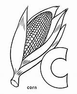 Corn Coloring Pages Alphabet Letter Printable Abc Sheets Preschool Sheet Letters Color Drawing Activity Print Classic Ear Cob Pre Colouring sketch template