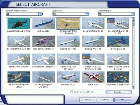 aircraft types flight simulator  accessories