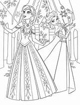 Anna Coloring Pages Princess Disney Frozen sketch template