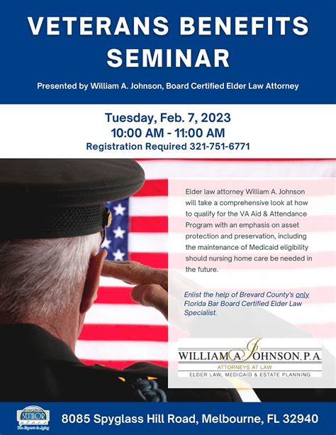 veterans benefits seminar presented  william  johnson  senior
