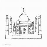 Taj Mahal Palace sketch template