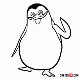 Madagascar Penguins sketch template