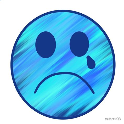 blue sad face  tsuarez redbubble