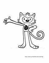 Olympics Mascot Summer Coloring Pages Rio Olympic Surfnetkids Rings Sports Mascots These sketch template