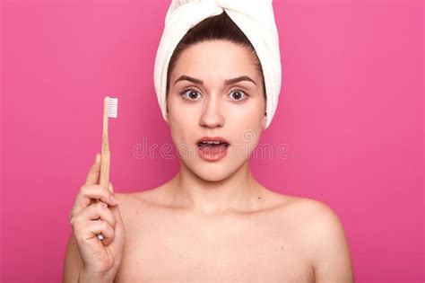 Surprised Nude Woman Looking At Man Dressed In Hat Stock Image Image