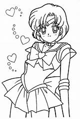 Coloring Sailor Mercury Super Pages Moon Printable Deviantart Print Ami Mercure sketch template