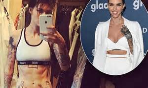 Ruby Rose Shows Off Her Washboard Abs In Sports Bra And