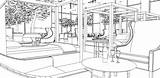 Colouring Book Lounge Spa Sky Morelan Rendering Michelle Computer sketch template