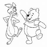 Pooh Rabbit Coloring Winnie Pages Bear Categories sketch template