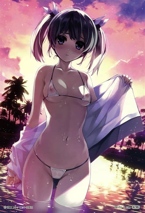 misaki kurehito bikini nipples see through swimsuits undressing wet 268023 yande re