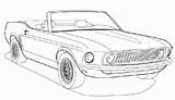 Mustang Coloring 1969 Convertible Pages sketch template