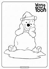 Winnie Pooh Santa Coloring Printable sketch template