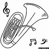 Tuba Coloring Instruments Musical Music Instrument Pages Drawing Color Sheets Online Gif Thecolor Elementary Getdrawings Brass Library Trumpet Trombone Line sketch template