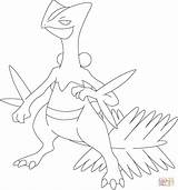 Coloring Sceptile Pokemon Pages Drawing sketch template