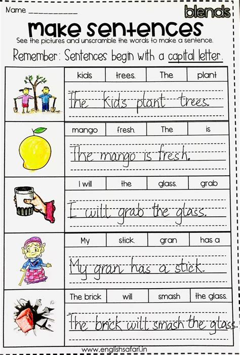 copying sentences worksheets writing sentences kindergarten reading