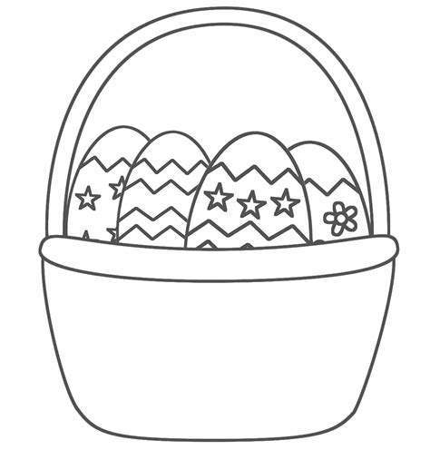 easter basket  eggs coloring pages