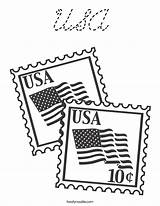 Coloring Usa Stamps Office Post Cursive Built California Favorites Login Add Twistynoodle Flags Outline Noodle sketch template
