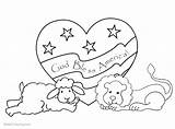 Coloring America Pages Bless God Patriotic Animals Printable Adults Kids Color sketch template