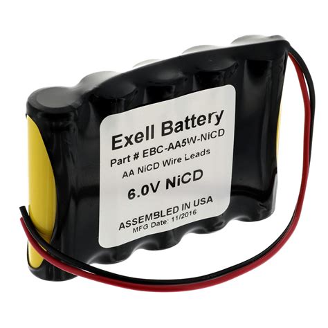 exell  mah xaa nicd custom battery pack  wire leads  ebay