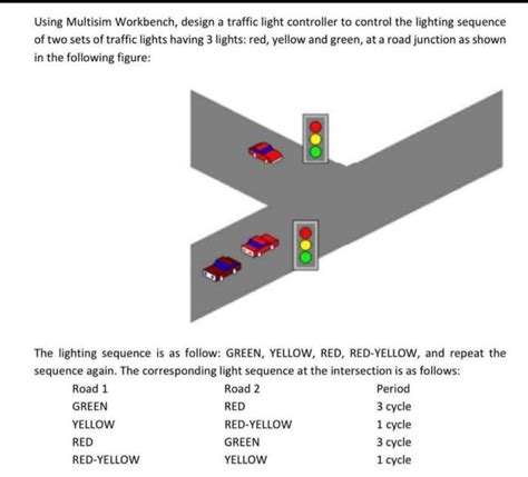multisim workbench design  traffic light cheggcom
