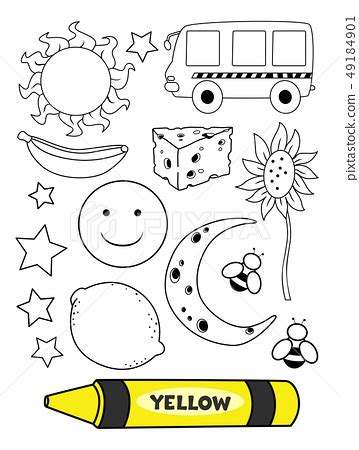 yellow coloring pages