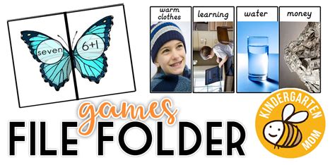 file folder games  kindergarten