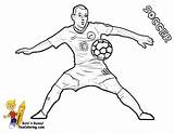 Coloring Soccer Pages Kids Football Player Messi Yescoloring Print Sheets Colouring Players Sports Field Spectacular Iniesta Projects Ronaldo Ball Midfielder sketch template