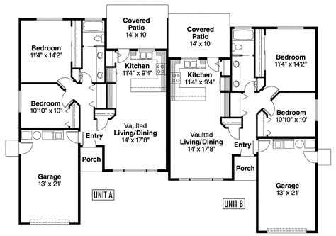 floor plan duplex floor plans duplex plans house plans