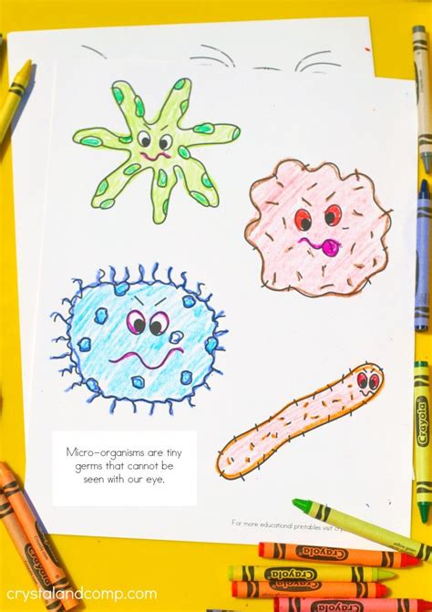 spreading germs coloring pages  kids germ crafts germs