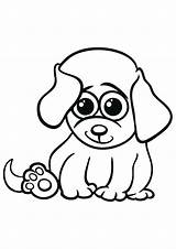 Coloring Pages Print Big Puppies Eyed Animal Clipart Kids Cliparts Dog Puppy Printable Getcolorings Color Library sketch template