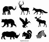 Animal Silhouette Stencil Wildlife Printable Animals Templates Svg Vectors Template Stencils Silhouettes Freepatternsarea Patterns Printables Deer Painting Animales Graphics Dwg sketch template