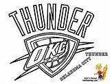 Basketball Thunder Coloring Oklahoma Logo City Patterns Nba Birthday Printable Cricut sketch template