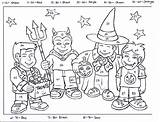 Halloween Multiplication Coloring Pages Color Choose Board Math sketch template