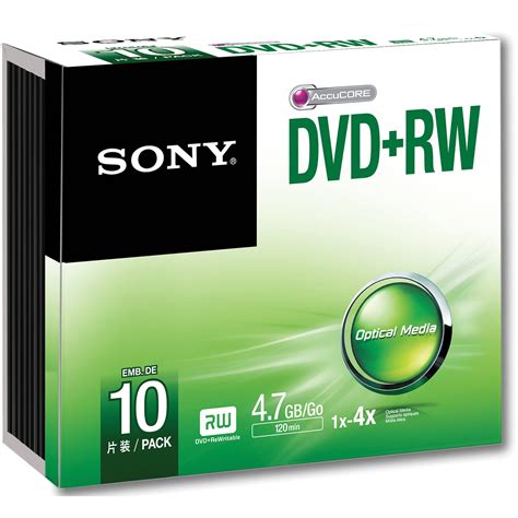 sony gb dvdrw  discs  pack dpwss bh photo video
