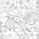 Coloring Zen Ocean Pages sketch template