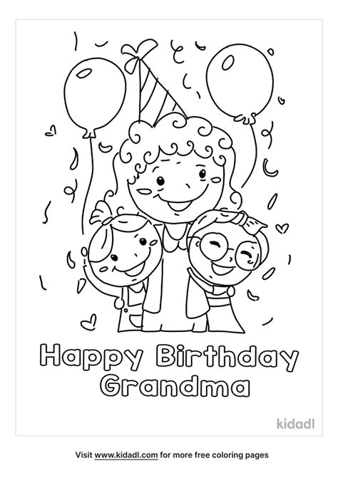 happy birthday grandma cards coloring pages coloring pages
