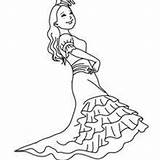 Coloring Pages Flamenco Carnival Costume Girl Drawing Costumes Kid Getcolorings Knight Getdrawings Color Printable Hellokids Rabbit sketch template