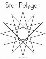 Coloring Polygon Star Built California Usa sketch template