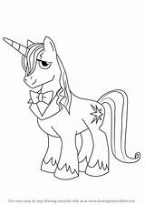 Pony Little Prince Friendship Magic Blueblood Draw Step Drawing Drawingtutorials101 Cartoon sketch template