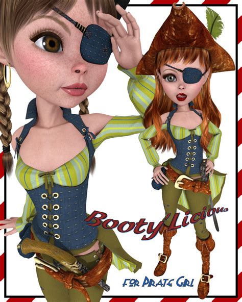 bootylicious for pirate girl 3d models 3d figure assets divabugdesigns