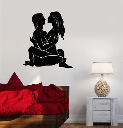 Vinyl Decal Couple Love Sex Romantic Bedroom Decor Wall Stickers Mural