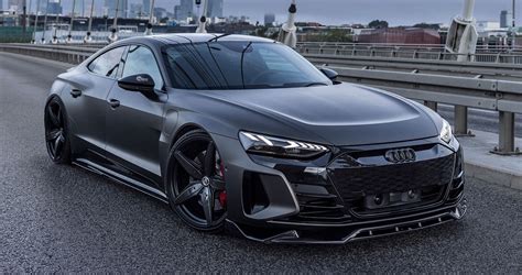 modified audi rs  tron gt  stealthy  insane