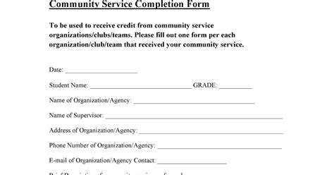 court ordered community service letter sample master  template document