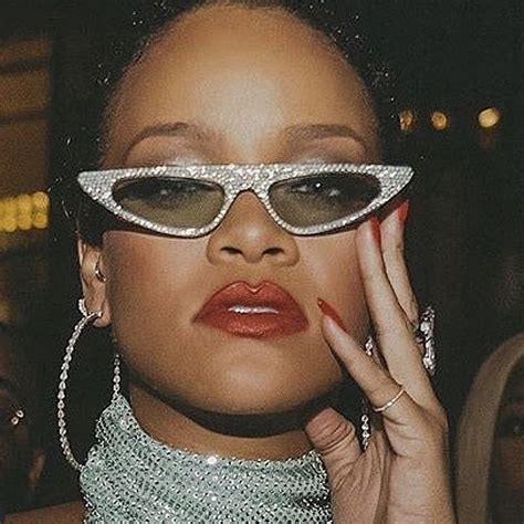 rihanna sunglasses women diamond cat eye luxury vintage rhinestone