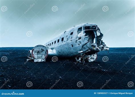 iceland plane wreck stock image image  icons remains