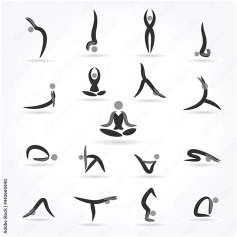 yoga logo  icon yoga meditation figure pose vector illustration stock vector adobe stock