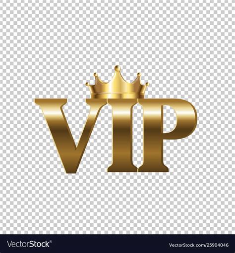 vip sign isolated transparent background  gradient mesh vector illustration
