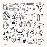 Eten Vectorillustratie Ontbijt sketch template